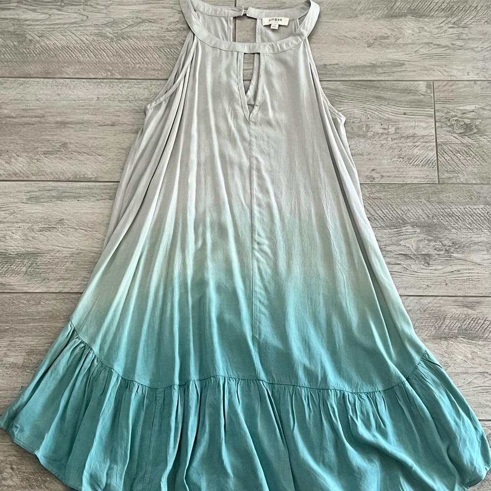 💙💚Brand New💚💙 Never worn. Flowy summer dress. Ombré grey to turquoise.